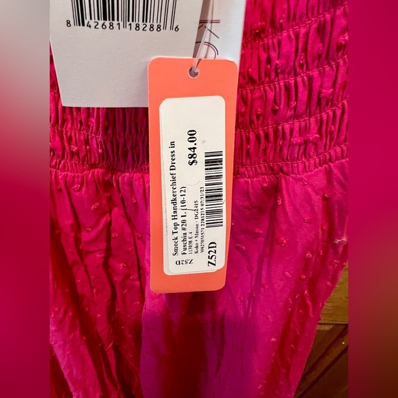 NWT KOKO & MASON Tiered Maxi Dress in Fuchsia in Size Large - Picture 11 of 16